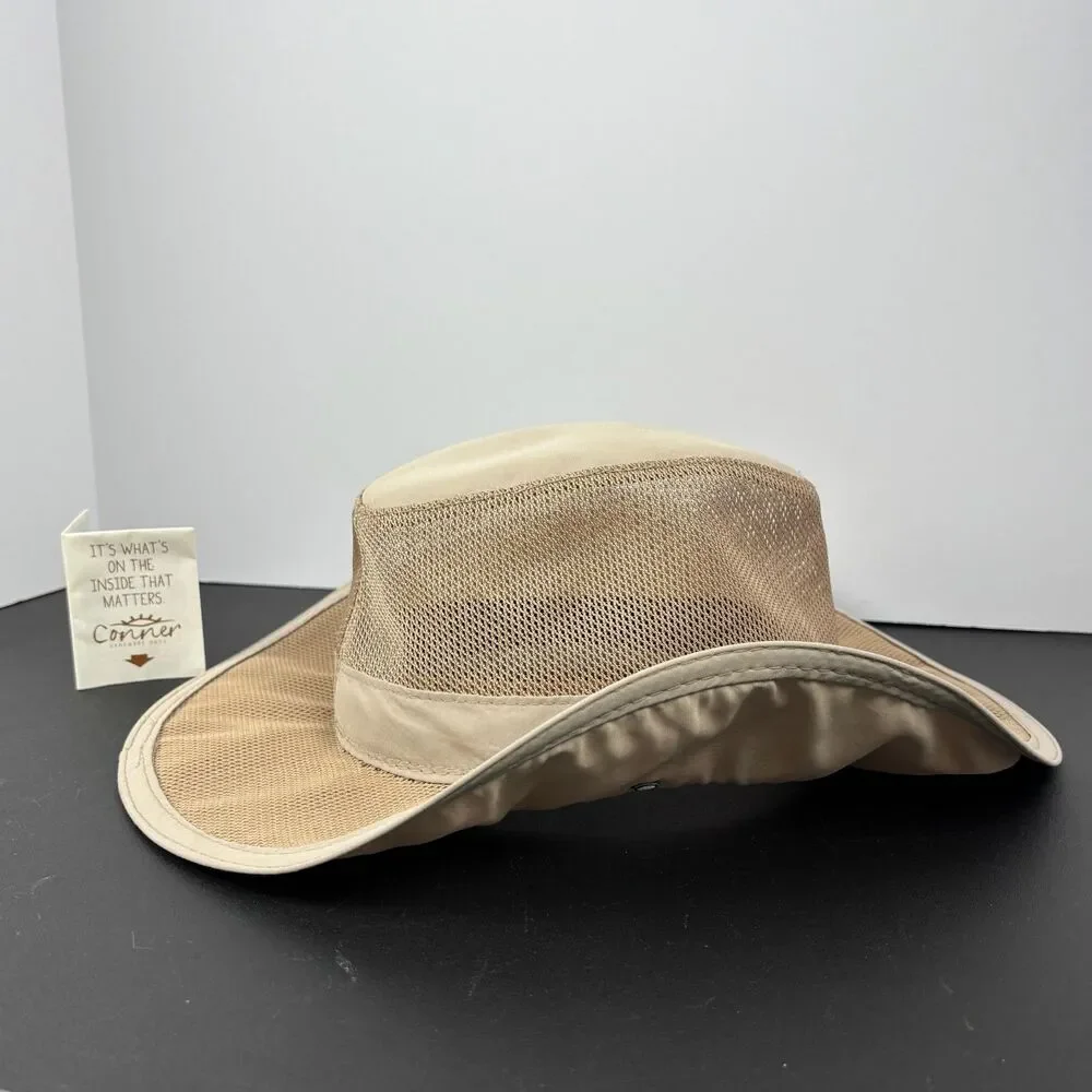 Conner Hat Airflow Safari Hat M Tan Organic Cotton Mesh Unisex UPF 50 Packable